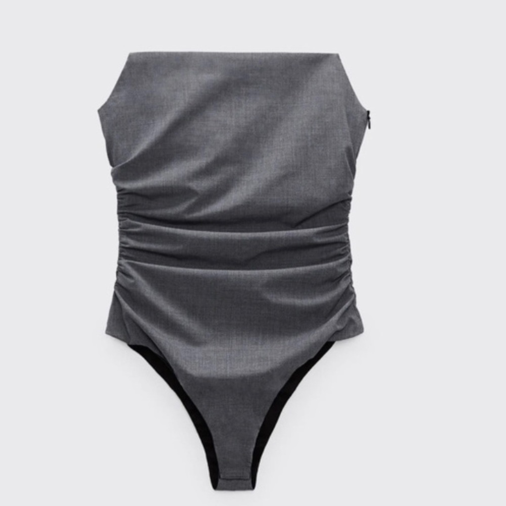 Zara corset grey bodysuit